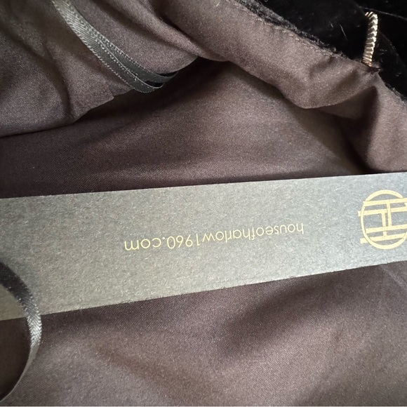 House of Harlow 1960 Black Velvet Dress size small with rhinestone straps - Picture 3 of 6